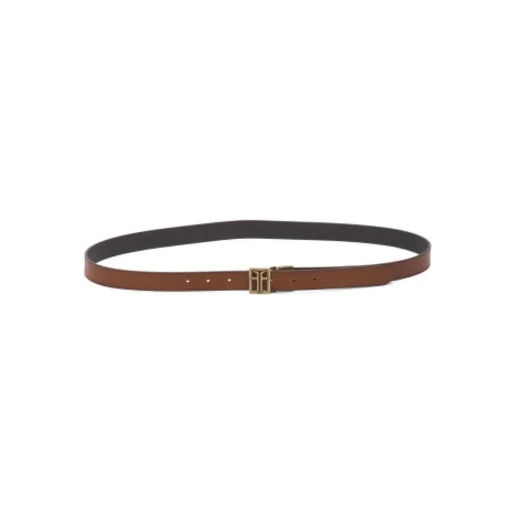 NWT Frye 25mm Reversible Tan and Black Leather Belt w/ Brass Hardware Sz L